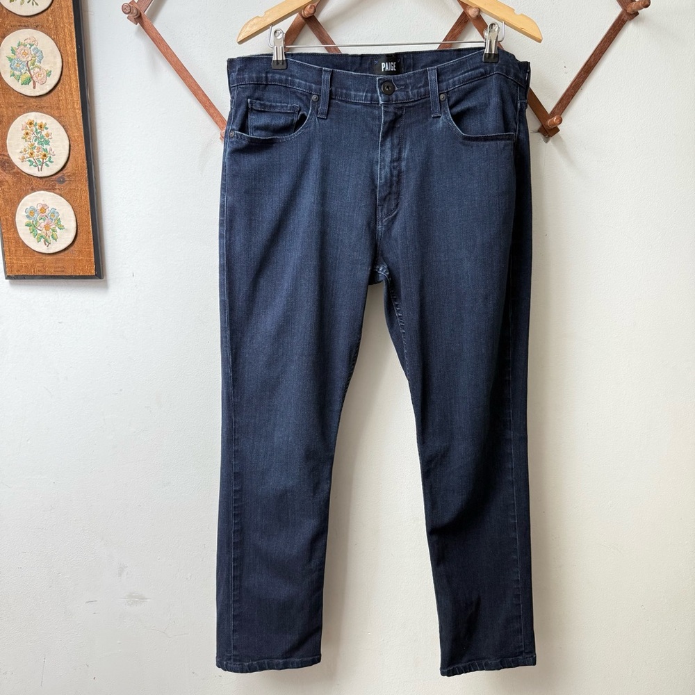 PAIGE Dark Wash Denim Indigo Federal Jeans Made In USA